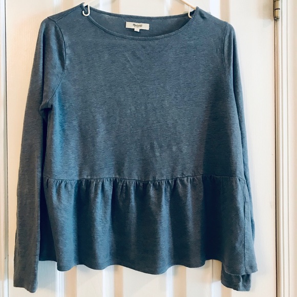 Madewell Tops - Madewell periwinkle blue linen top.